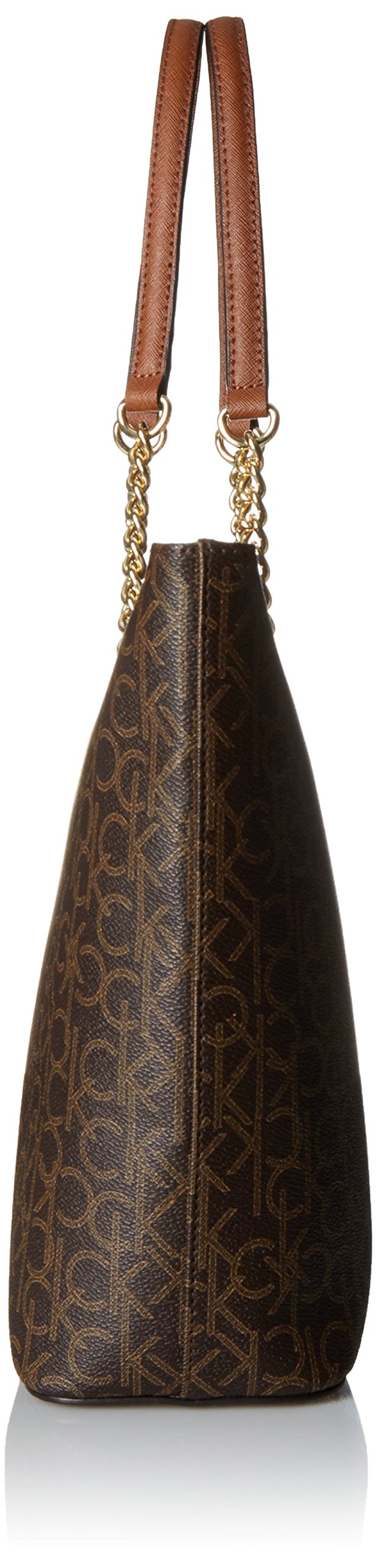 Calvin Klein Hayden Signature East/West Top Zip Chain Tote Buy Online