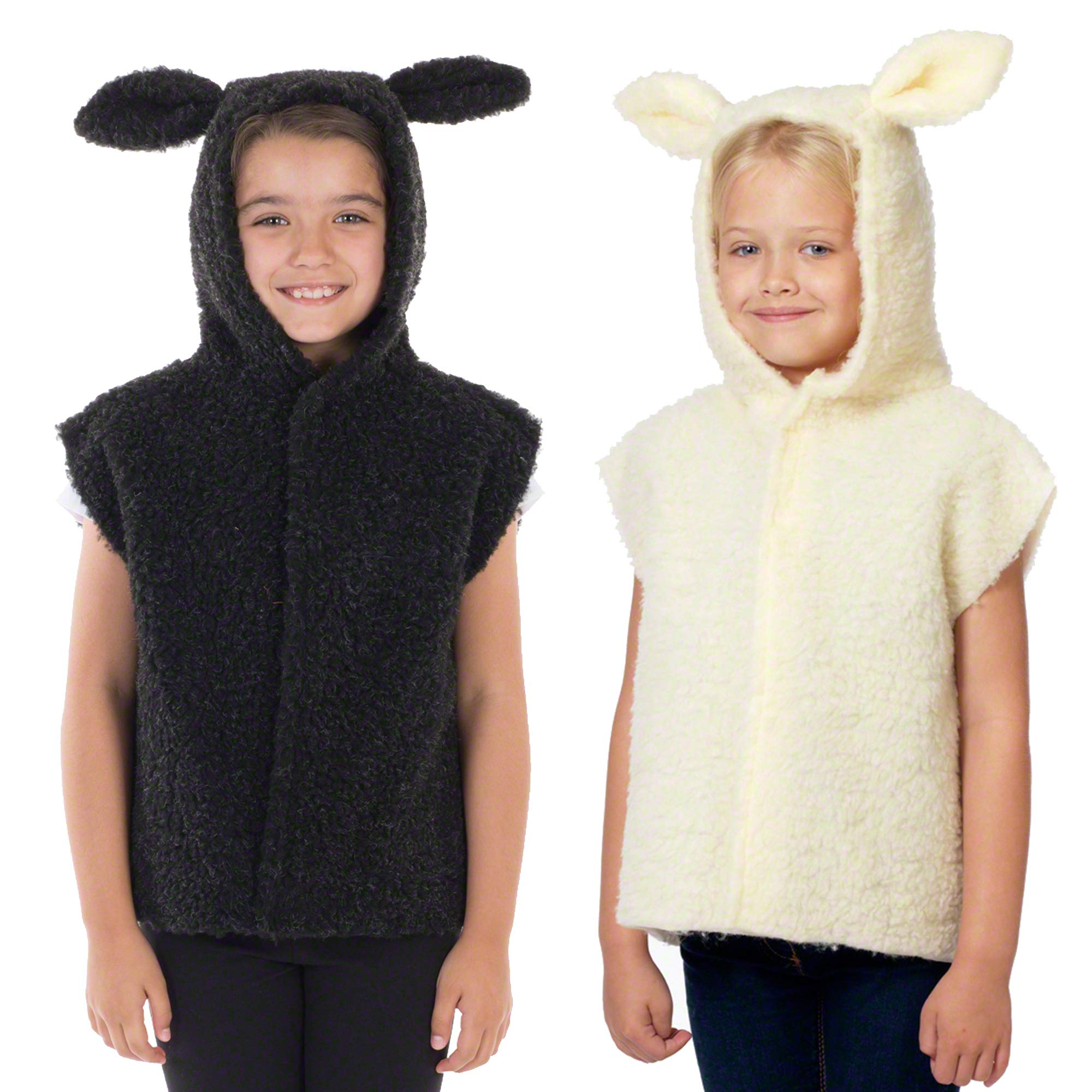 Charlie Crow Baa Baa Black Lamb/Sheep tabard costume for kids one size 3-8 Years.