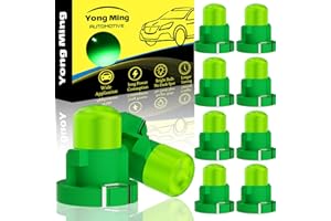 YONGMING Green T3 Neo Wedge Led Panel Instrument Guage Cluster Light Bulbs Dashboard Clock Lights 12V Climate Control Bulb Pa