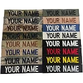 Custom Uniform Embroidered Military Name Tape, Army Airforce Police, Sew-on or with Fastener (Multicam/OCP, with Fastener)