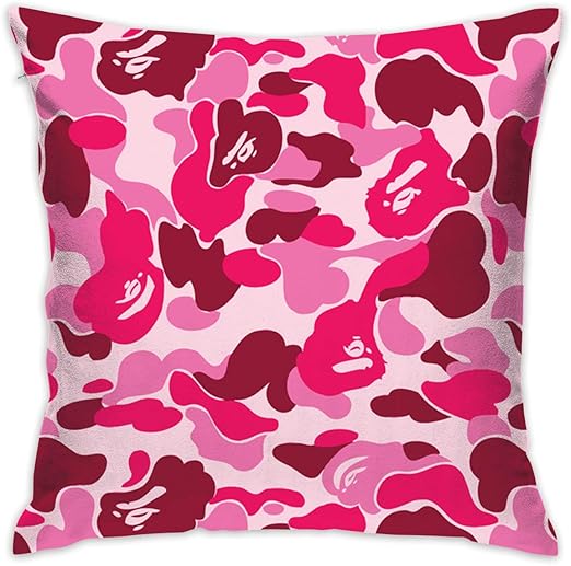 Amazon Com Ccggjpyi Bape Pink Camo Decorative Throw Pillow Cover