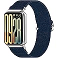 FitTurn Nylon Stretchy Solo Loop Watch Band, Compatible with Xiaomi Mi Band 9 Pro/Xiaomi Band 8 Pro/Redmi Watch 5 4, Adjustable Replacement Strap Braided Wrist Bands Bracelet Sport