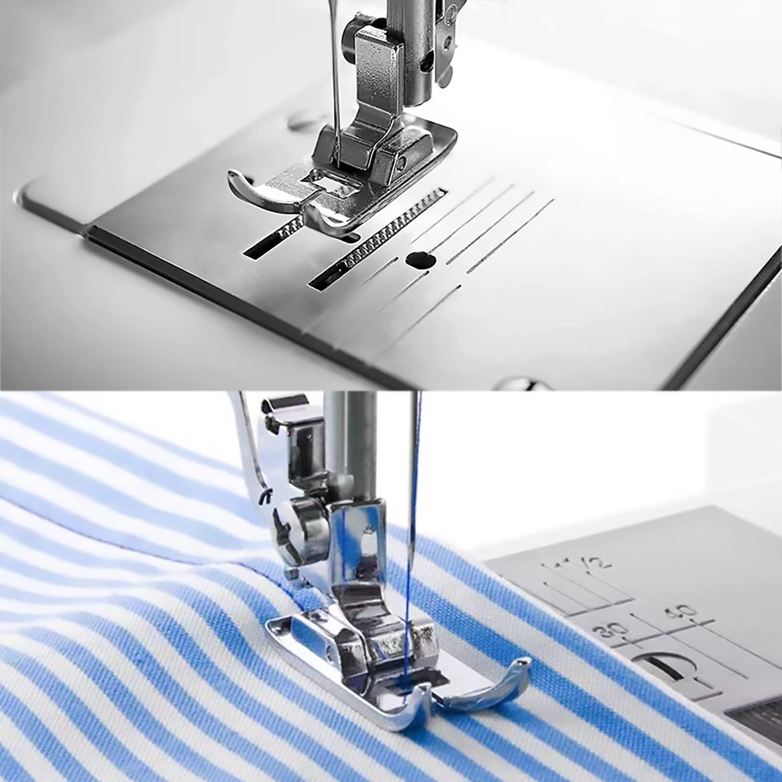 2 Pieces Zig Zag, Straight Stitch Presser Foot Universal General Purpose Zigzag Snap On Foot for Singer, Brother, Janome, Kenmore, Babylock, Toyota, Etc Domestic Sewing Machines