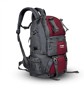 Amazon Co Jp 登山かばん リュック 多機能大容量 メンズ 軽量 防水ポリエステル 通気性 耐摩耗性 防災 ザック 登山リュック バックパック テント泊 旅行 遠足 アウトドア ハイキング 50l Red Generic