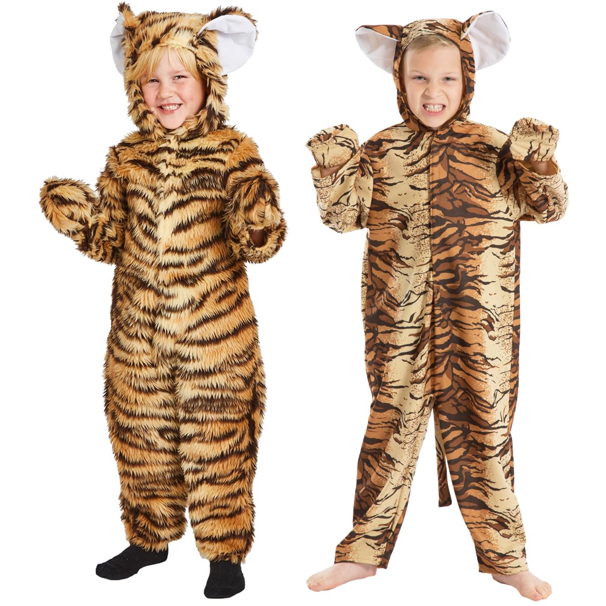 Charlie Crow Fur Tiger Costume for Kids. 9-11 Years. — image 1