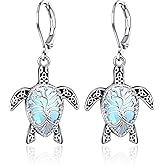 TALYKONG Sea Turtle/Orca/Mushroom/Shell/Shark Earrings for Women Dangle Leverback Earrings Ocean Jewelry Gifts for Women