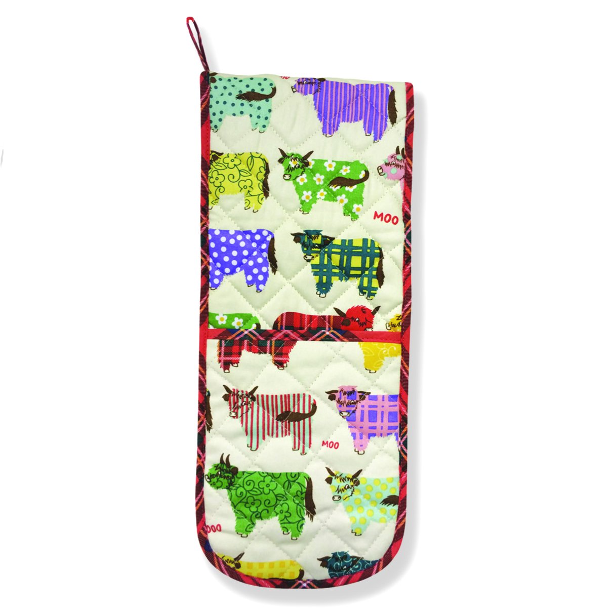 D&C Highland Cow Double Oven Glove