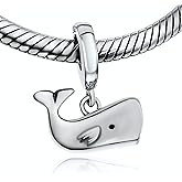 BOLENVI Whale Ocean Dolphin 925 Sterling Silver Pendant Charm Bead For Pandora & Similar Charm Bracelets or Necklaces