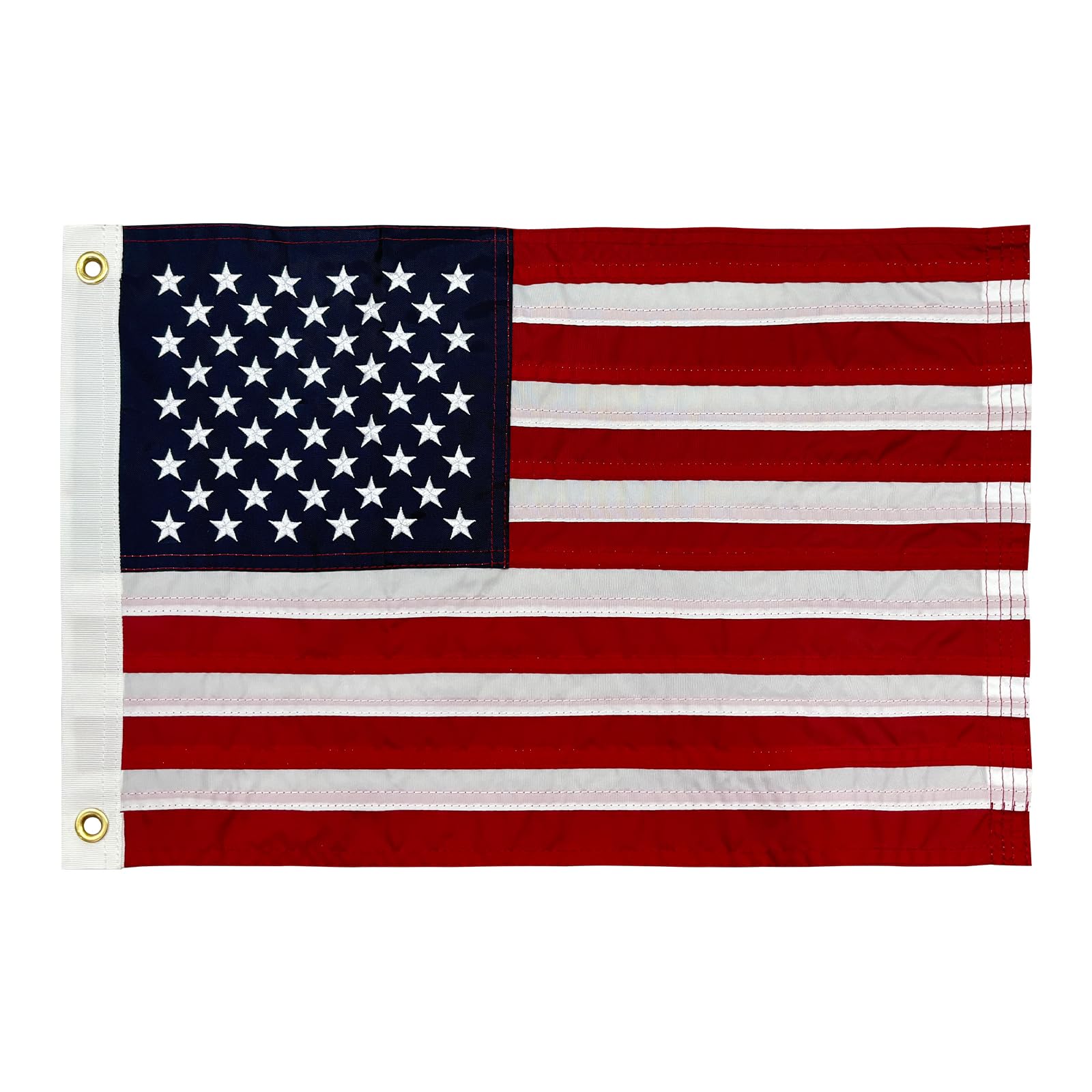 Photo 1 of JRED Small American Flag Boat Flag 16x24 US Flags for Outside Heavy Duty Outdoor Embroidered Stars 2 Brass Grommets for Marine UTV