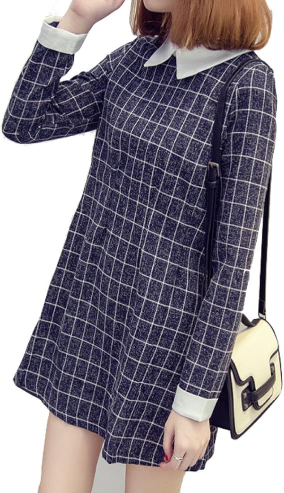 Amazon Co Jp ミルク Milk ワンピース 長袖 ショート丈 チェック 服 ファッション小物