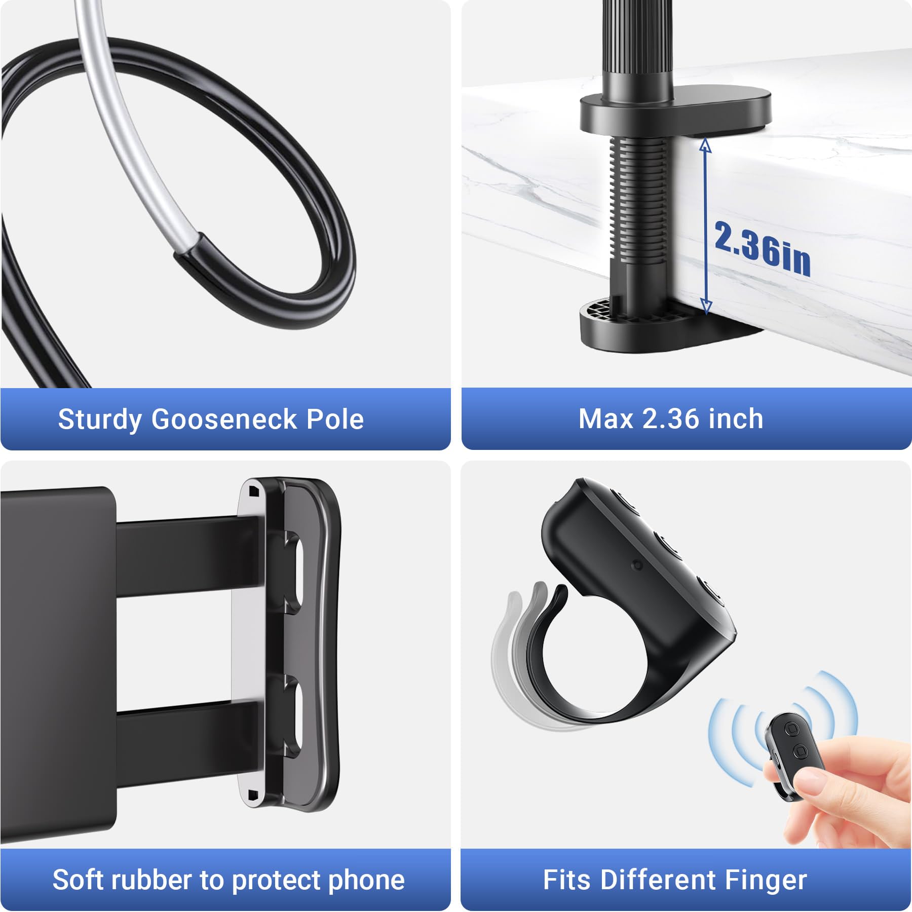 Accessories Kit Gift for 7'' Kindle (12th Genth) Reading in Bed Including Page Turner Ring, Gooseneck Tablet Holder, Clear Case, Charger and Decals Compatible with Paperwhite 12th Gen 2024 Colorsoft