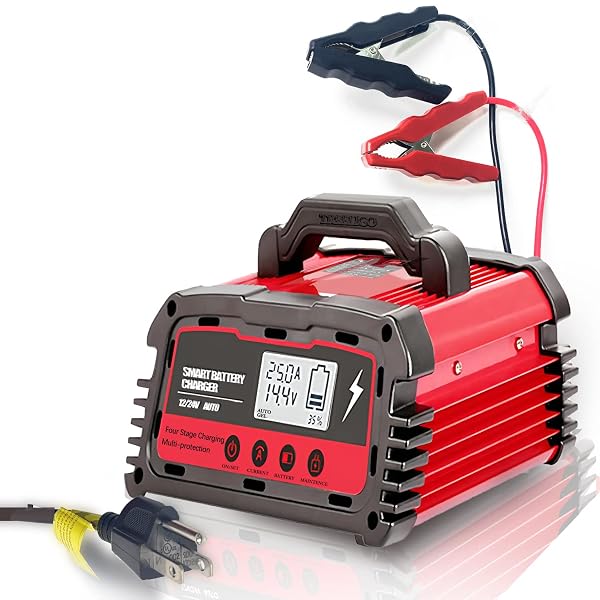TREELIGO 25A BATTERY CHARGER,12/24V AUTOMATIC SMART CAR BATTERY...