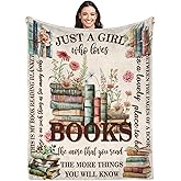 Lussues Nee Books Blanket for Book Lover,Lightweight Book Throw Blankets for Girl Women, 50 x 60 inches