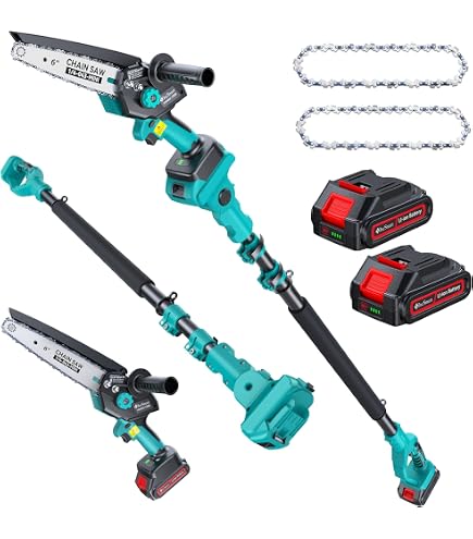 Amazon.com : MZK 2-in-1 Cordless Pole Saw & Mini Chainsaw with 3