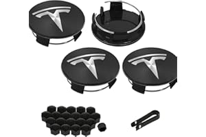 Knomix 4 Pack Exterior Decoration Wheel Center Cover for Tesla Model 3 Model Y,56mm Hubcaps Wheel Rim Cover Tesla Center Caps
