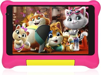 Byxsb Kids Tablet 7 Inch Android 13 Quad Core 32GB 5GB RAM Parental Control Pink