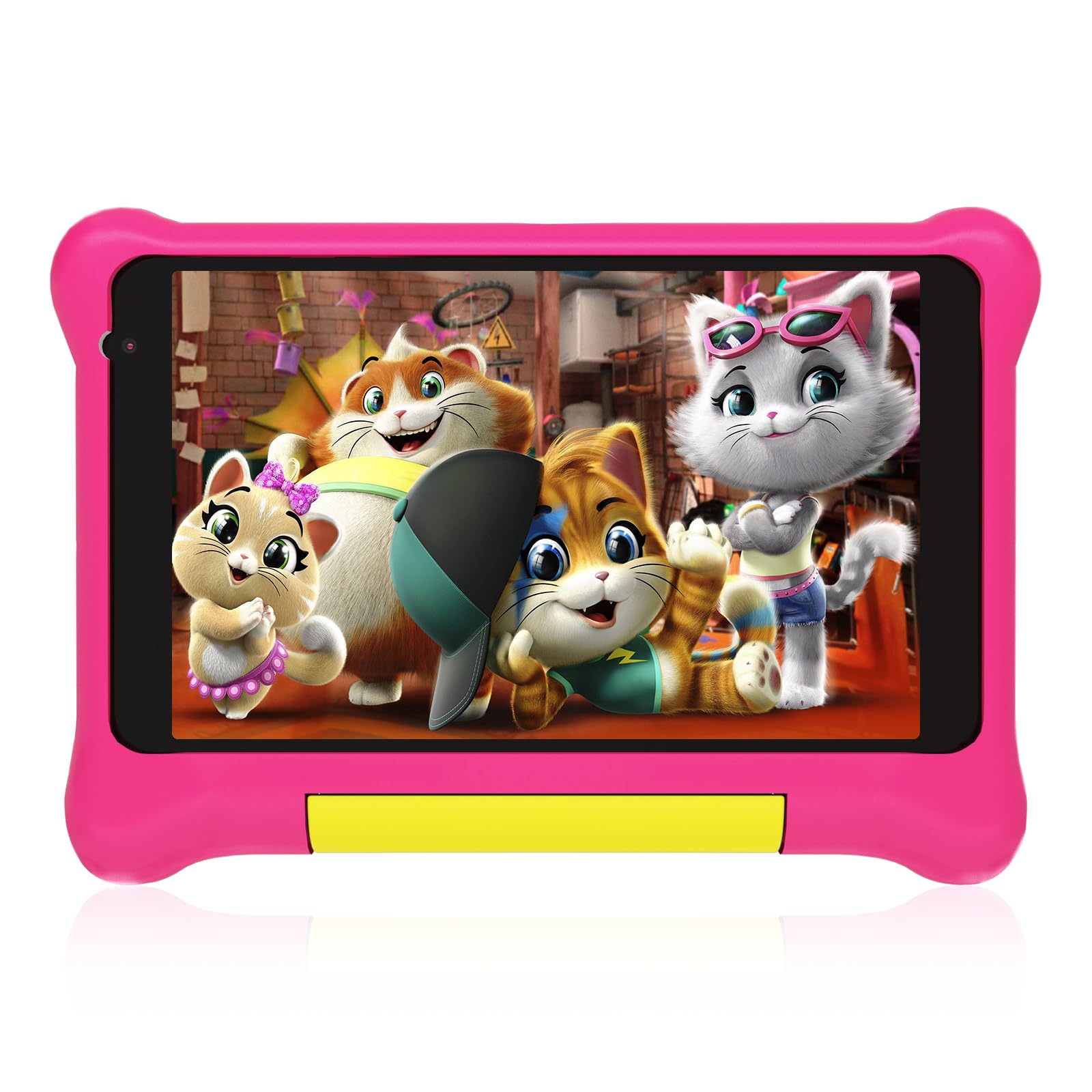 Byxsb Kids Tablet 7 Inch, Android 13 Tablet for Kids Quad Core 5GB RAM 32GB ROM Quad Core, Dual Camera,WiFi, Parental Control Tablets with Kid-Proof Case for Girls and Boys(Pink)