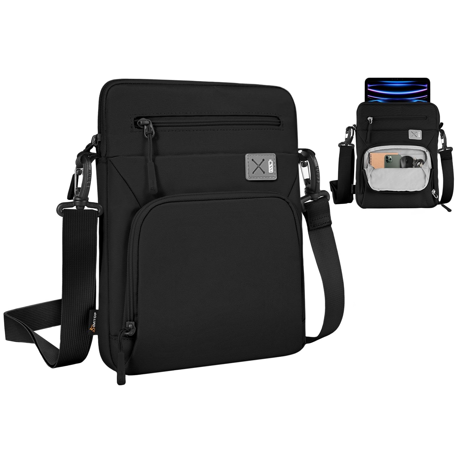 Photo 1 of 12.9 Inch Tablet Sleeve, Compatible with iPad Pro 12.9 (6th–3rd Gen, M4/M2/M1) with Magic Keyboard, Smart Keyboard Folio, Slim Folio Pro Case & More – Slim, Shockproof, Water-Resistant Case, Black