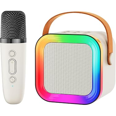 Micrófono Bluetooth De Karaoke Portátil Con 5 Funciones – Regalo Para Niños De 3 A 12 Años, Altavoz Y Grabadora