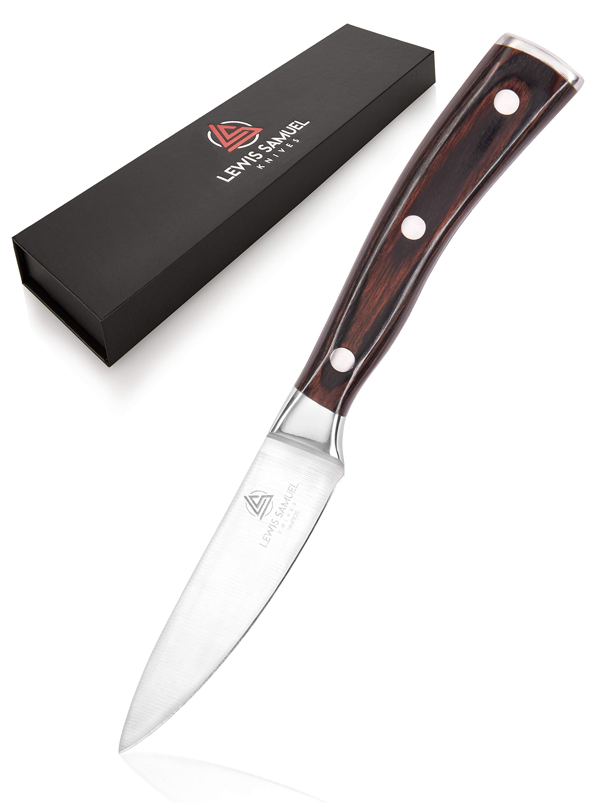 Lewis Samuel Knives | Professional Quality Kitchen Knife - 3.5" Paring Knife | German Style Knives Set | Donation to Charity Included