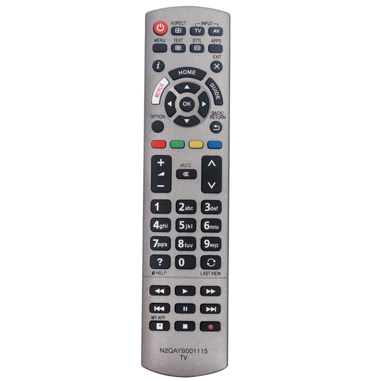 ALLIMITY N2QAYB001115 Remote Control Replace for Panasonic Viera TV TX-40EX613 TX-40EX700 TX-49EXX689 TX-50EX700 TX-58EXT734 TX-58EXW734 TX-75EX750B TX-75EXR780 TX-75EXW784