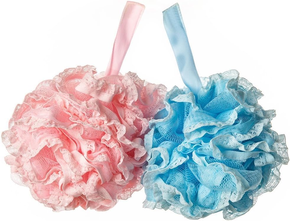 Zedtom 2 x Soft Bath Puff ExtraDense Shower Ball Loofah Sponge Body