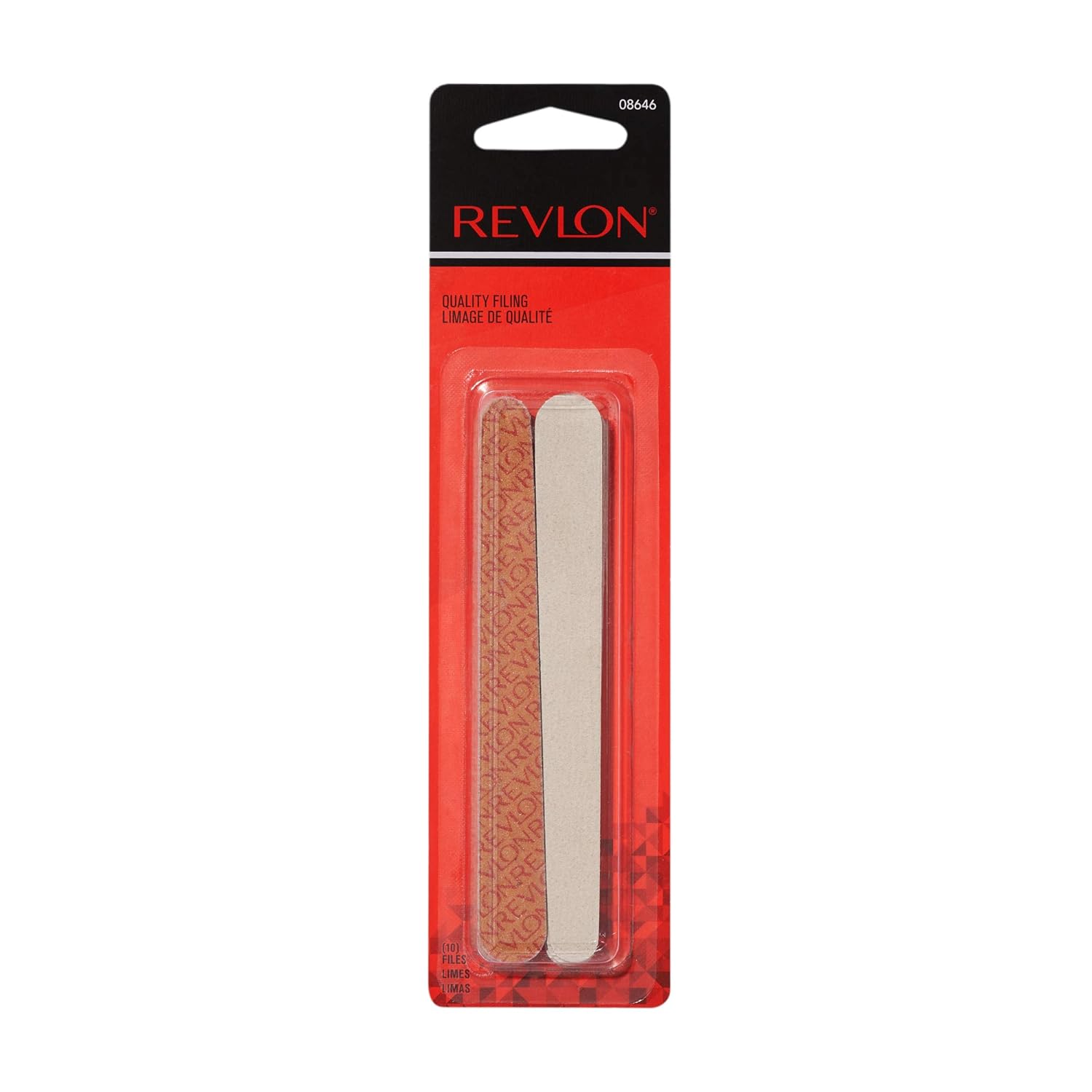 Revlon Compact Emery Boards Nail File, Dual Sided for Shaping and Smoothing Finger and Toenails, 10 Count : Nail Files And Buffers : Beauty