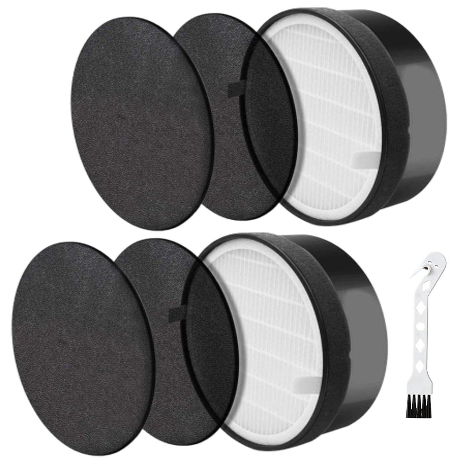 LV H132 Filter Compatible for LEVOIT LV-H132 Air Puri-fiers, 2 Air Filters and 2 Activated Carbon Pre-Filters,Part # LV-H132-RF