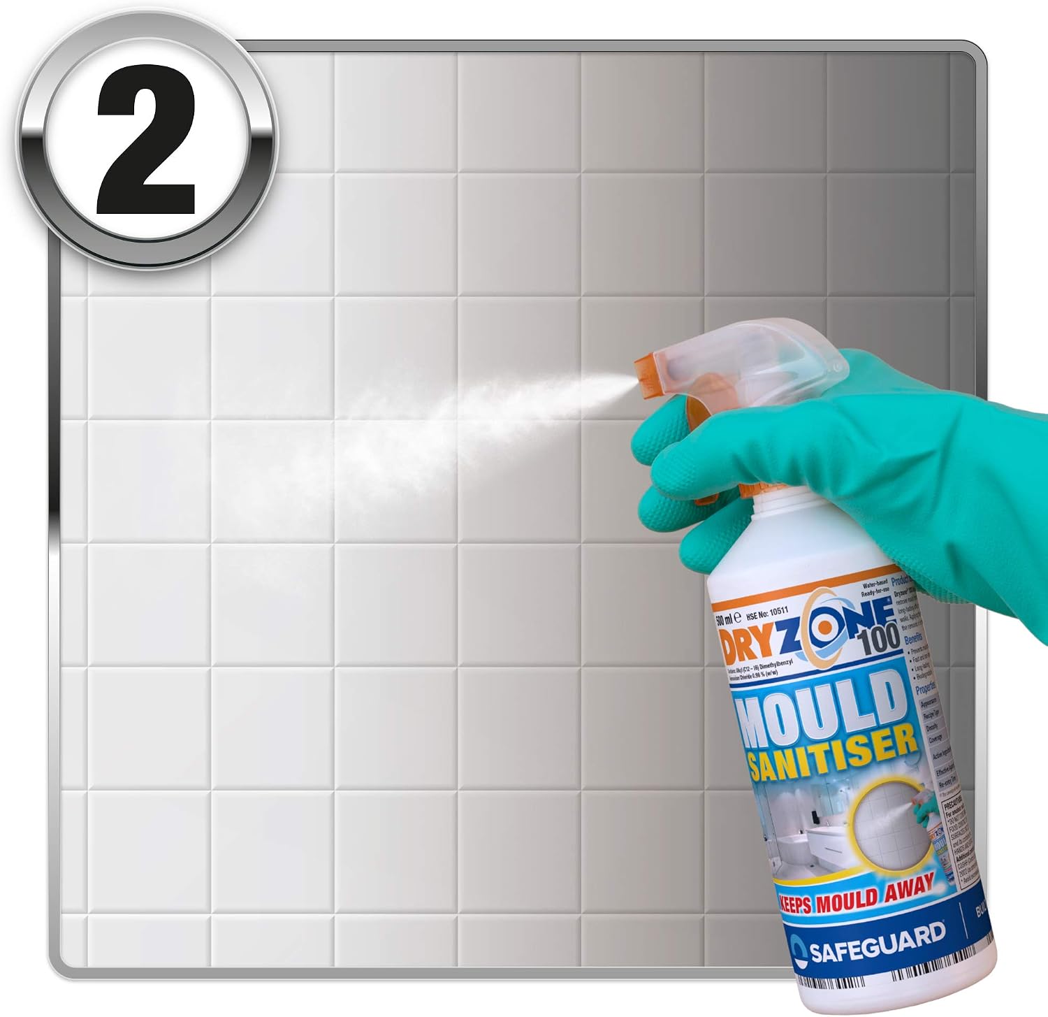 Dryzone Mould Remover and Prevention Kit (3 x 450ml spray) - Image 5