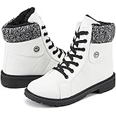yageyan Womens Winter Snow Boots Warm Fur Lined Winter Water-resistan Ankle Booties Zipper Anti-Slip Combat