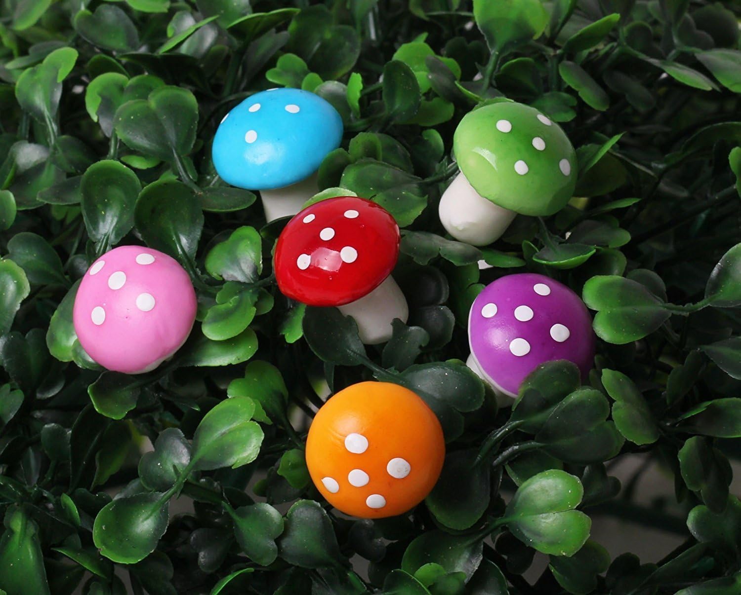 Naisicatar 60 Pcs Miniature Fairy Garden Colorful Mushroom