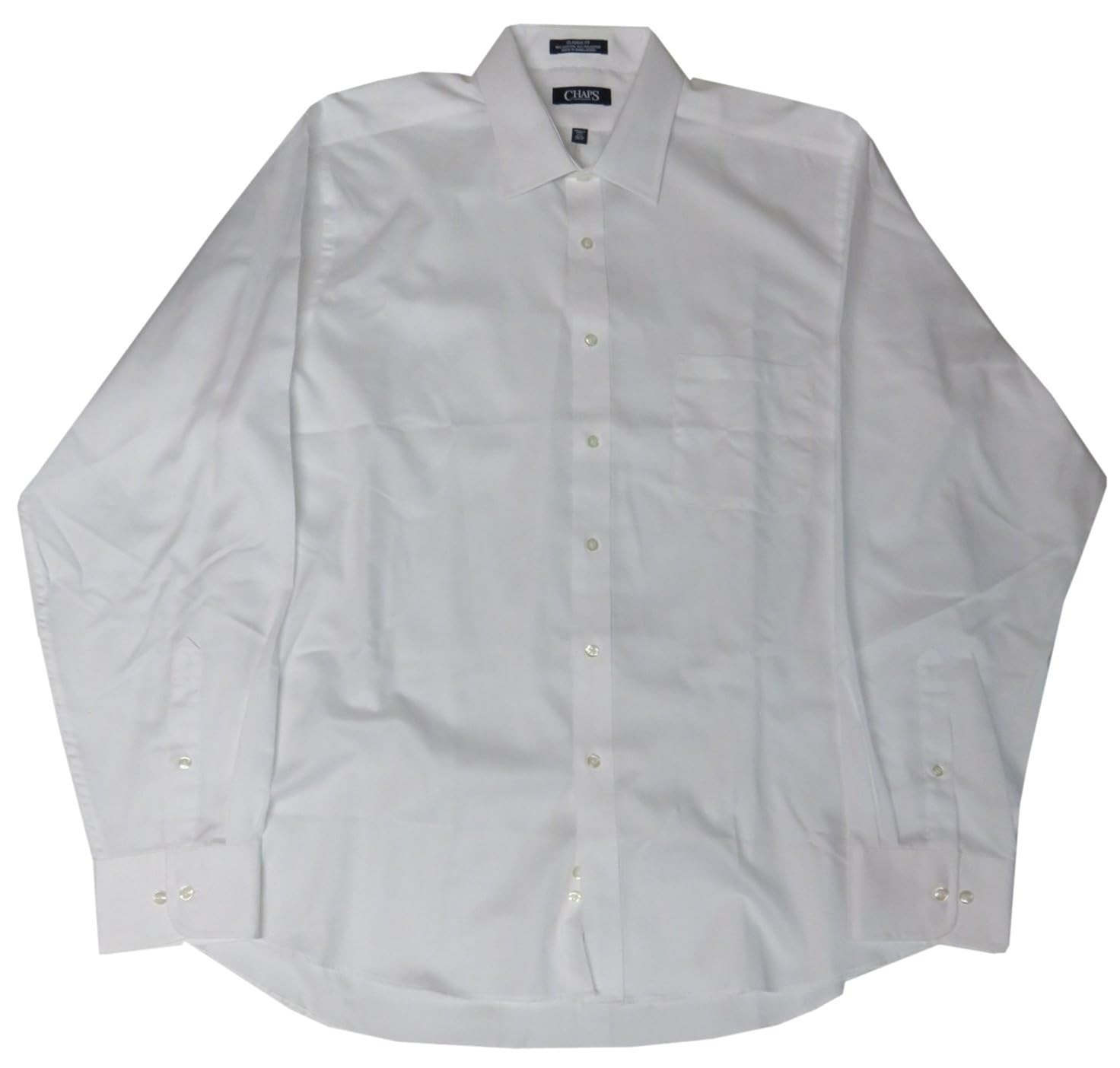 Chaps Mens Classic Fit Wrinkle Free Shirt Size 15 1 2 32 33 White Dress Shirts Foretadrenaline Com