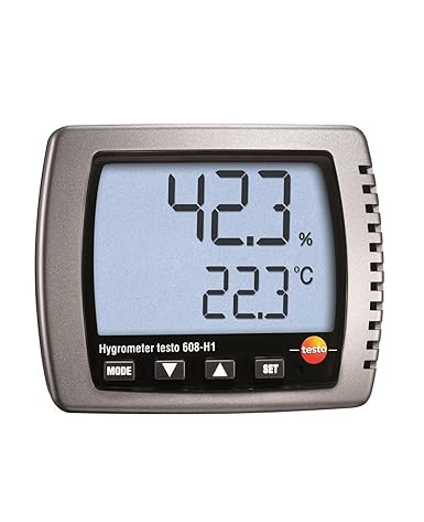 Testo 0560 6081 608-H1 Thermo-Hygrometer, Feuchte-/Taupunkt-/Temperatur-MessgerÃ¤t, inklusive Batterien