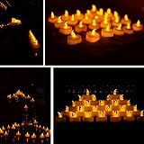 VETOUR LED Tea Lights Candles 24 Pack Warm Yellow Flickering Battery Operated view 5