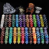 QMay DND Dice Set 25x7 175pcs Polyhedral Dice with Bag 7-Dice Sets view 4