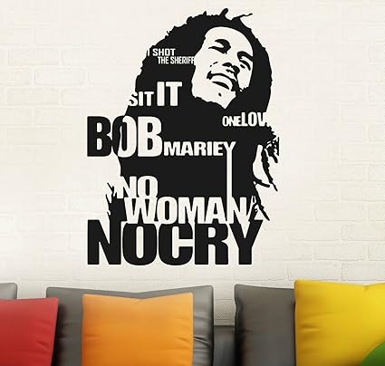 Sticker Studio Bob Marley Wall Sticker (PVC Vinyl, Size - 58 X 43 cm)