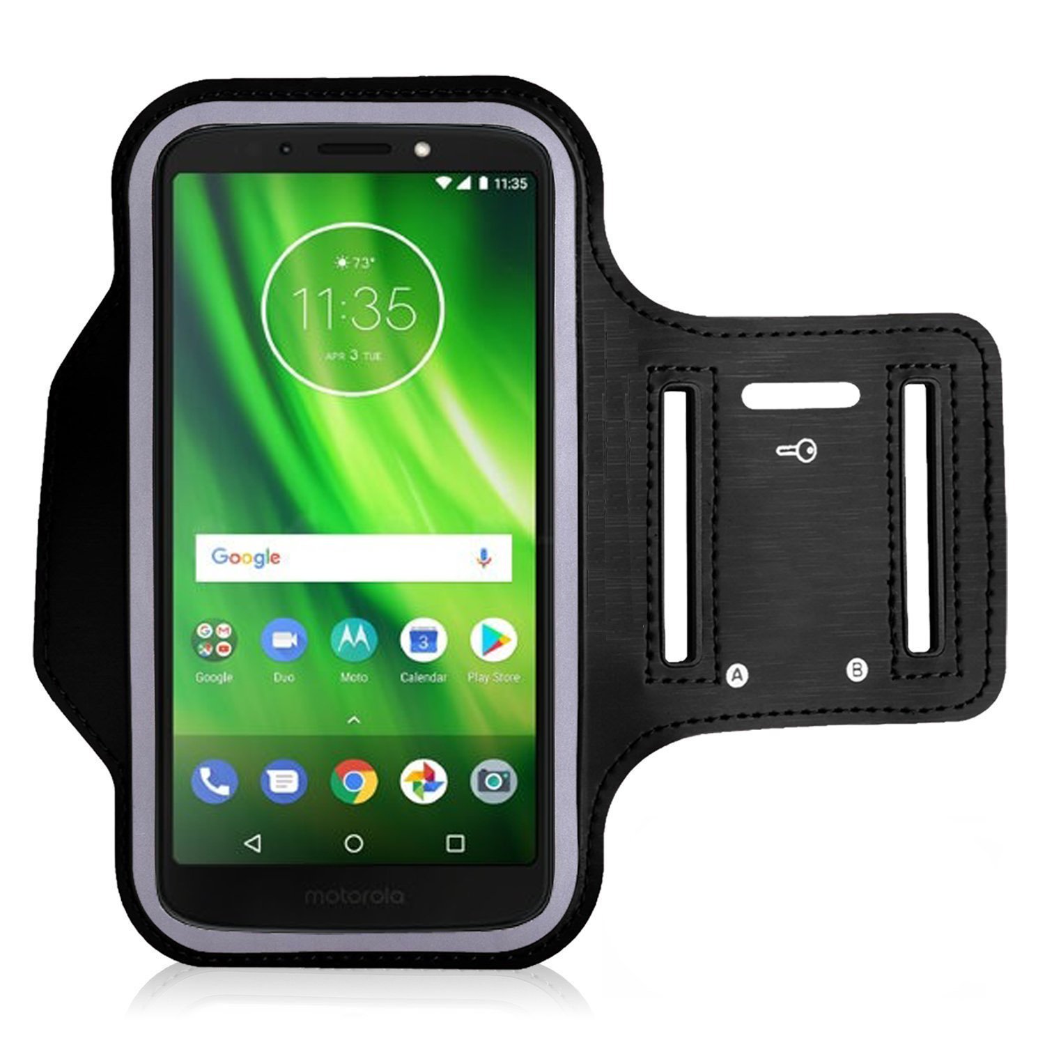 KP TECHNOLOGY Moto G6 Play/Moto G10 G20 G30 G50 G60s G100 Edge 20 Pro Lite G10 E7 Armband - for Running, Biking, Hiking, Canoeing, Walking, Horseback Riding and other Sports For Motorola (BLACK)