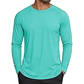 NEYOUQE Men's Sun Protection Shirts Long Sleeve UPF 50+ Rash Guard Swim Top SPF Workout Lightweight Quick Dry Shirt