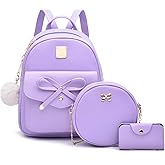 I IHAYNER Girls Bowknot 3-Pieces Fahsion Leather Backpack Backpack Purse for Women Rucksack for Ladies Shoulder Bag | Backpack Purse, Rucksack, for Ladies, Shoulder Bag, Backpack Purse, Rucksack
