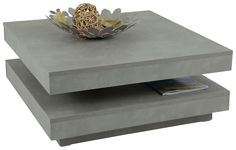 Apollo Ben Couchtisch Holz Beton 78 X 78 X 34 Cm Amazonde Küche