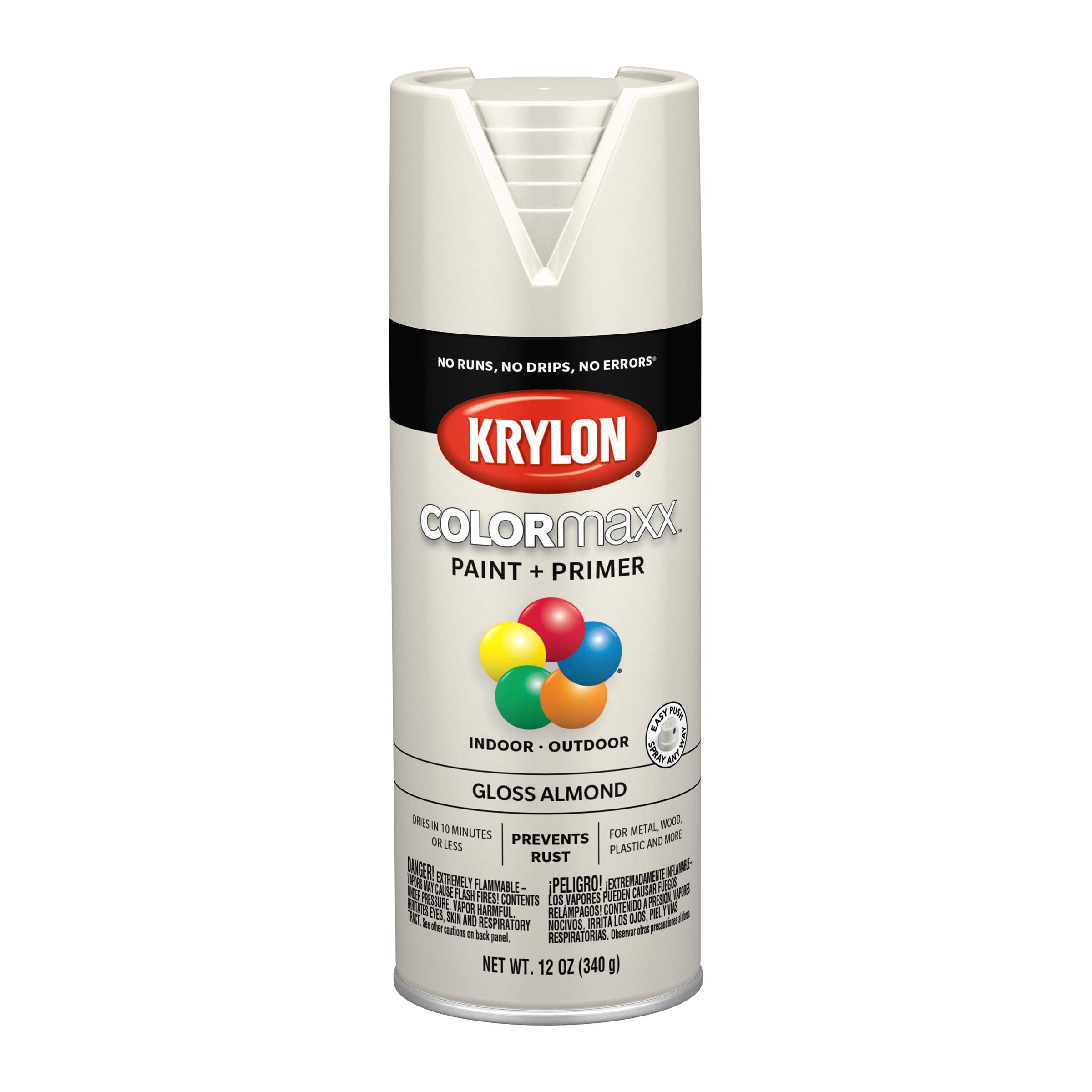 Krylon K05500007 Colormaxx Spray-Paints, Aerosol, Almond