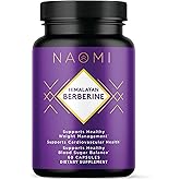 NAOMI Himalayan Berberine 500mg, Clinically Studied for Blood Sugar Support, Metabolic Function, Healthy Weight & Cholesterol, AMPK Activation, Non-GMO, Vegan, Gluten-Free, 60 Capsules, 1-Month Supply