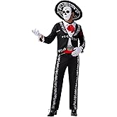 Spooktacular Creations Halloween Mens Day of The Dead Costume, Mariachis Skeleton Costume