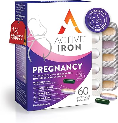 Solvotrin Active Iron Pregnancy 25mg + Multivitamin 30 Caps + 30 Tablets