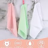 Lanjue 6 Pack Bamboo Flannel Face Cloth 12 x 12 Inch Reusable Facial Towels view 5