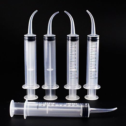 Airgoesin 5pcs Graduated Dental Irrigation Syringe Oral