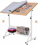 Tektalk Jigsaw Puzzle Table Board with Cover, Height Adjustable Easel, 1500 view 1