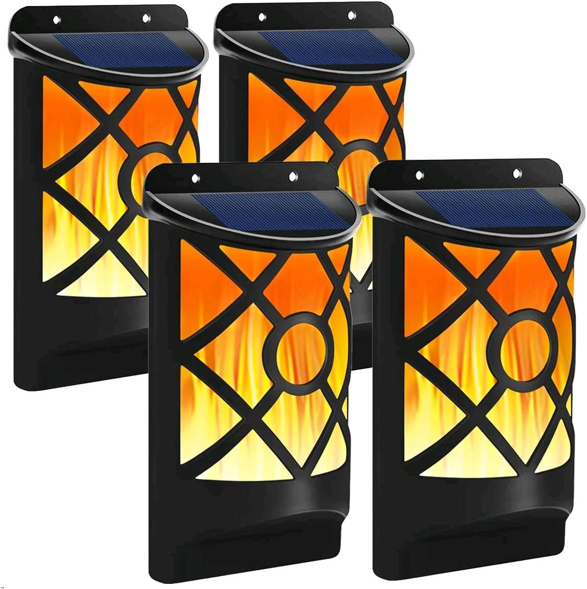 Solar Flame Light 4 PCs Solar Flame Lights Set Upgraded Waterproof