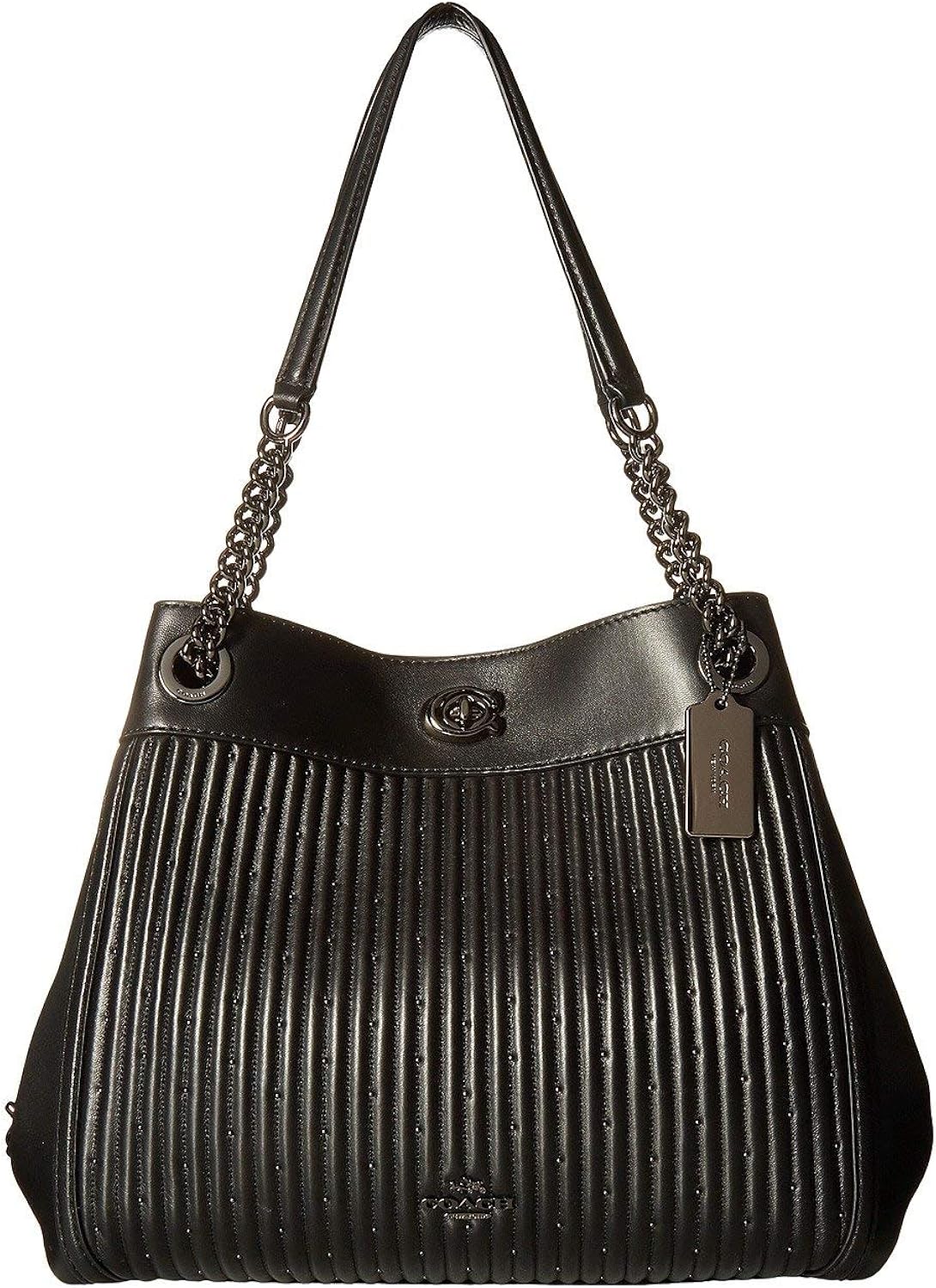 coach edie quilted leather shoulder bag