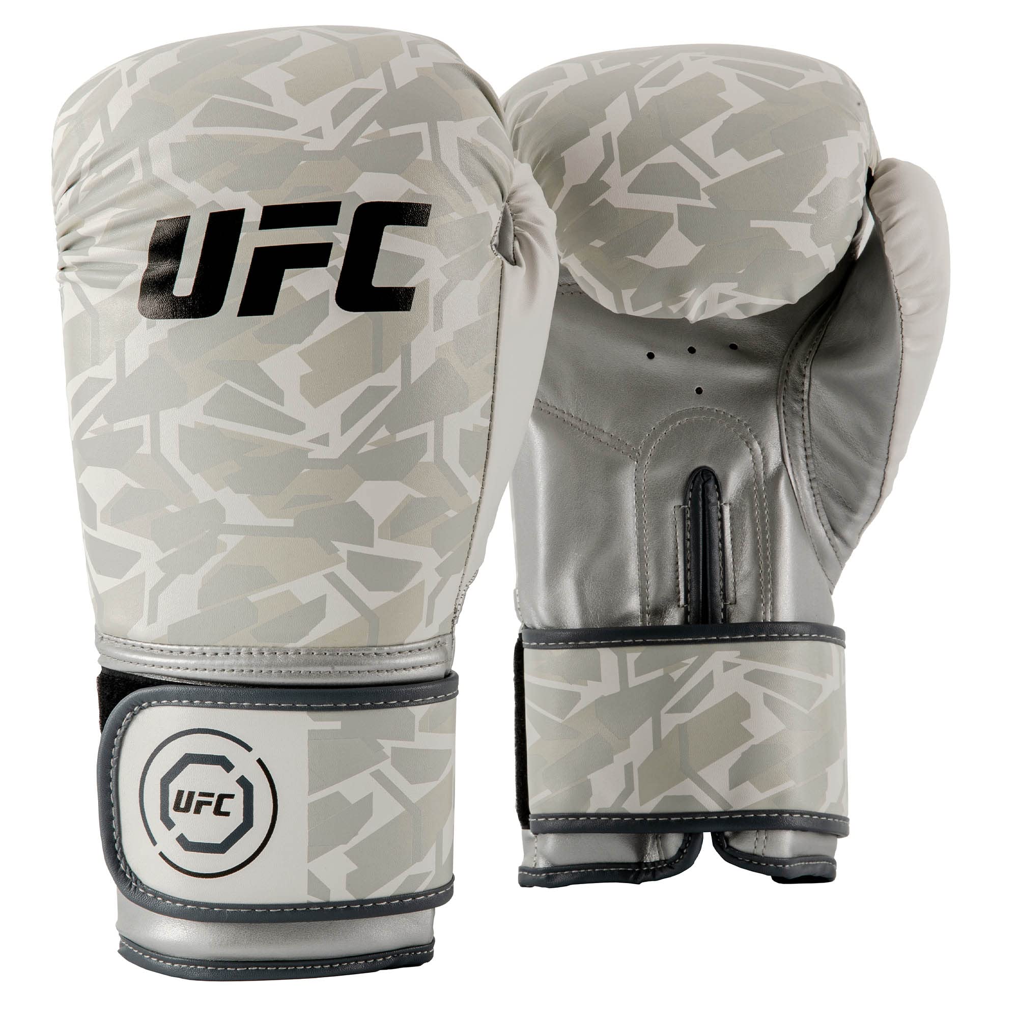 UFC Octagon Camo Boxing Gloves, Color- White, Size- 14oz